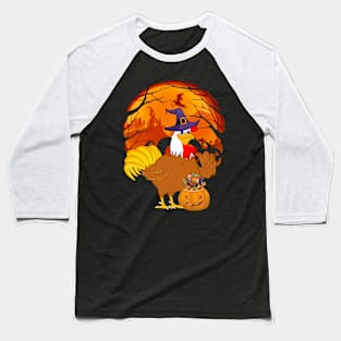 Chicken pumpkin witch Baseball T-Shirt